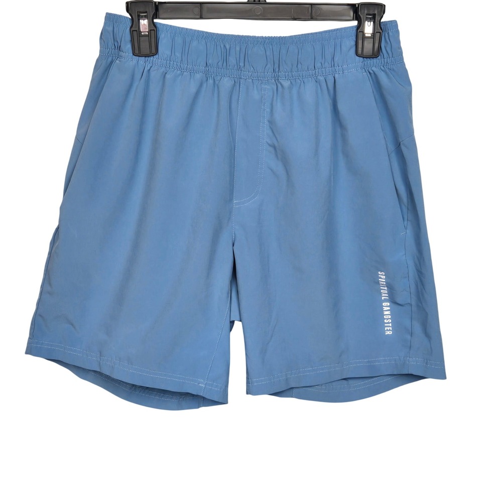 Spiritual Gangster Active Shorts Blue Size S Polyester Elastane Athletic‎ Mens